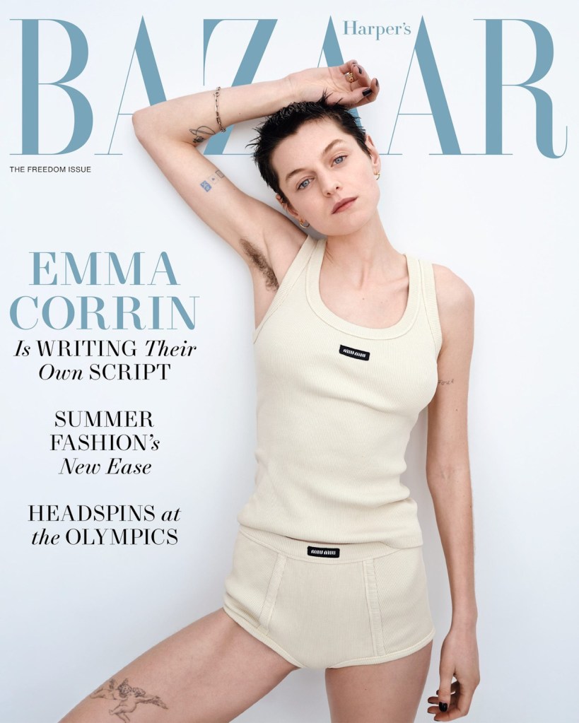 US Harper's Bazaar June/July 2024 : Emma Corrin by Sam Rock 