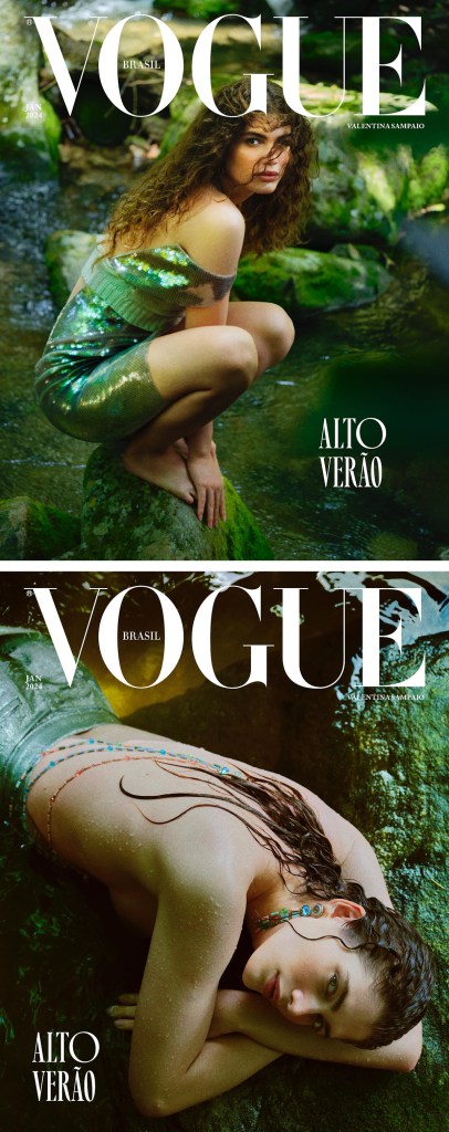 Vogue Brazil January 2024 : Valentina Sampaio by Mariana Maltoni